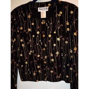 Ronni Nicole WOW! Evening Jacket, Size 10 Black, Gold, Rose Gold NWOT